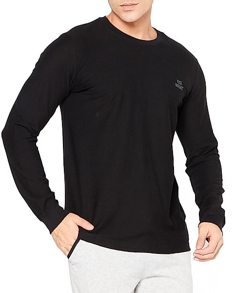 Diesel Rundhalsshirt Langarm Regular Fit Schwarz günstig online kaufen
