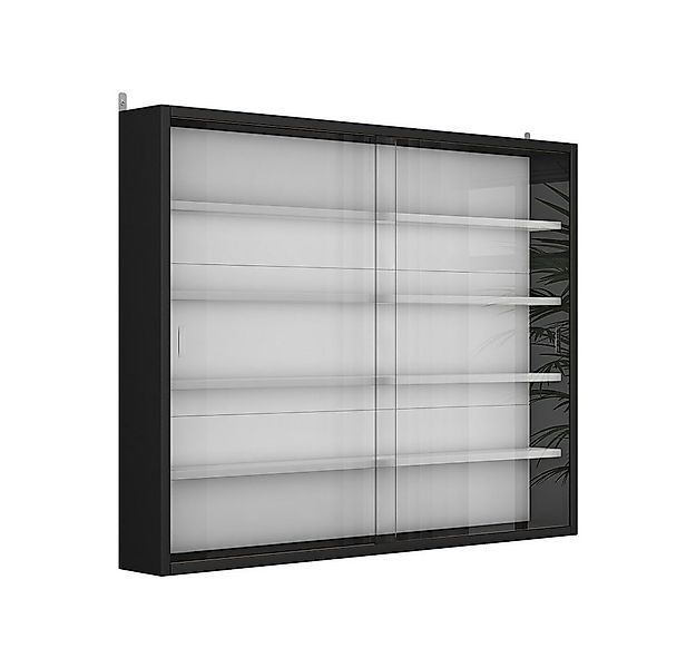 Vicco Hängevitrine Clario, Schwarz/Weiß/Weiß, mit 4 Einlegeböden günstig online kaufen