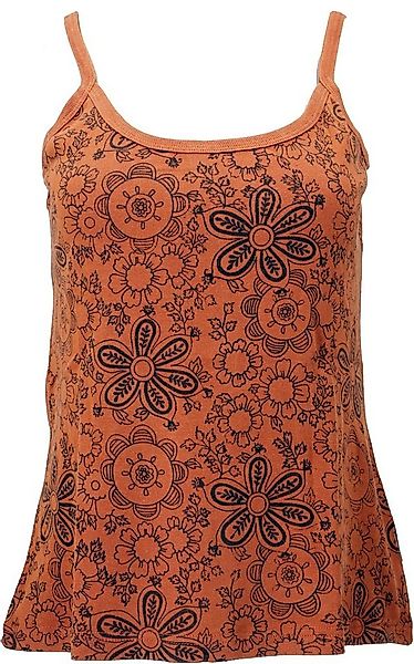 Guru-Shop T-Shirt Yoga Top Blümchen, Boho stonewashTop, Goastyle.. Ethno St günstig online kaufen