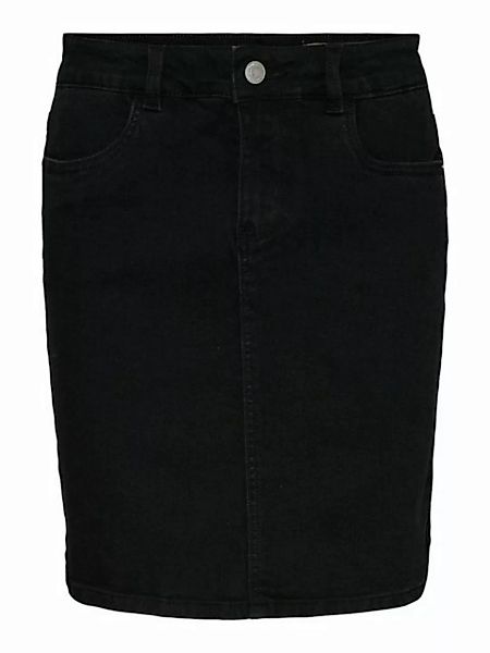 Vero Moda Sommerrock Denim Jeansrock hohe Taille 7566 in Schwarz günstig online kaufen