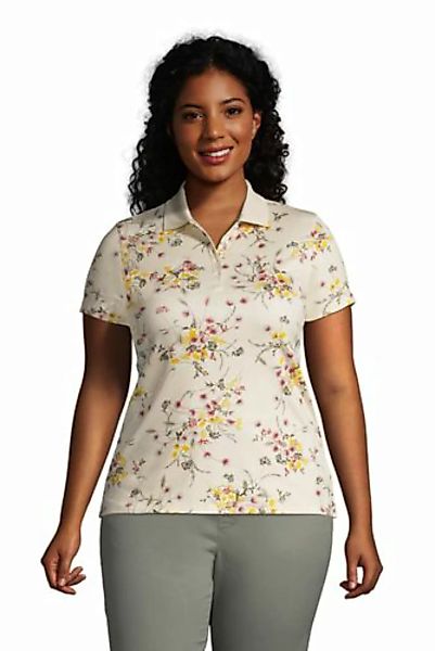 Supima-Poloshirt in großen Größen, Damen, Größe: 48-50 Plusgrößen, Elfenbei günstig online kaufen