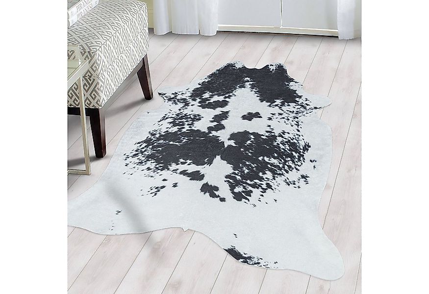 SIMPEX24 Teppich Rindsleder Imitat, Rechteckig, Höhe: 7 mm, Fellteppich Kuh günstig online kaufen