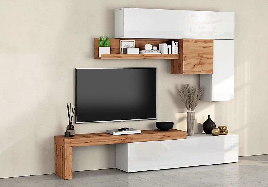 INOSIGN Wohnwand "Chronos Wohnwand, Medienwand, 5-er set", (Set, 5 St.), ca günstig online kaufen