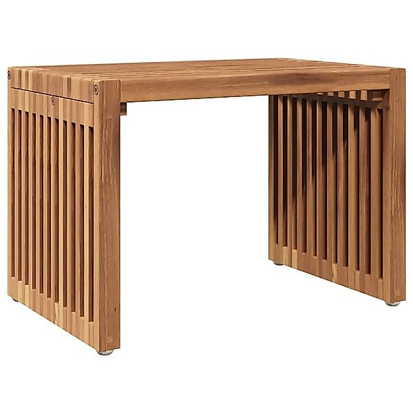 vidaXL Garten Beistelltisch Braun 50 x 32,5 x 35 cm Teak-Massivholz 4200635 günstig online kaufen