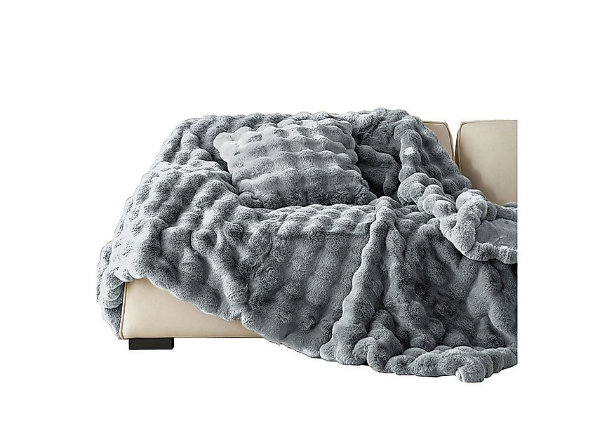 Wohndecke Kuscheldecke Kaninchen Plüsch Decke, KEAYOO, Kunstfell Warme Kusc günstig online kaufen