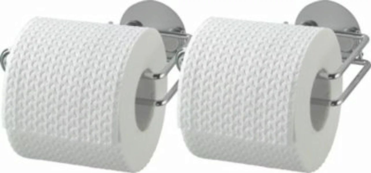 WENKO Turbo-Loc® Toilettenpapierrollenhalter 2er Set, Befestigen ohne bohre günstig online kaufen