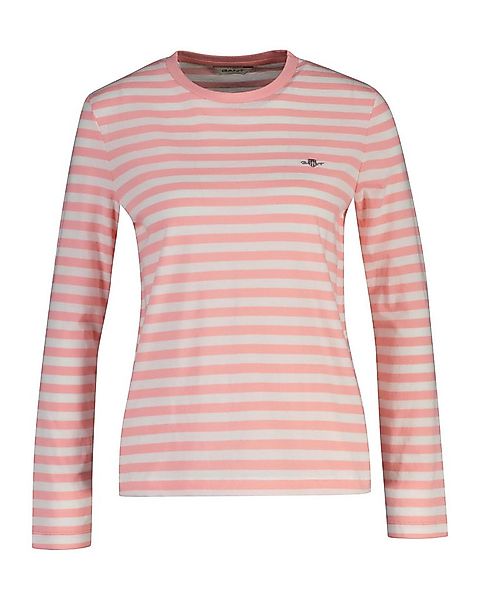 Gant Langarmshirt REGULAR STRIPED SHIELD Regular fit mit Rundhalsausschnitt günstig online kaufen
