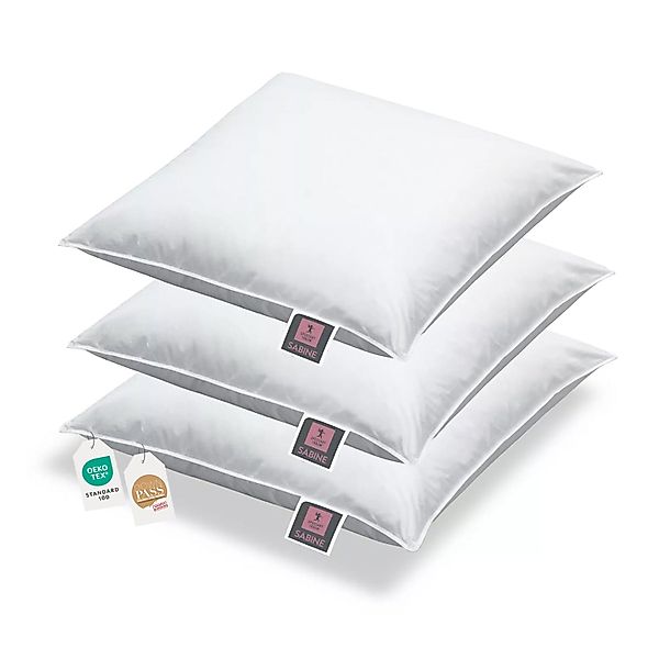 3 Stück Daunenkissen Kuschelkissen Sofakissen Füllkissen Sabine 40x40 günstig online kaufen