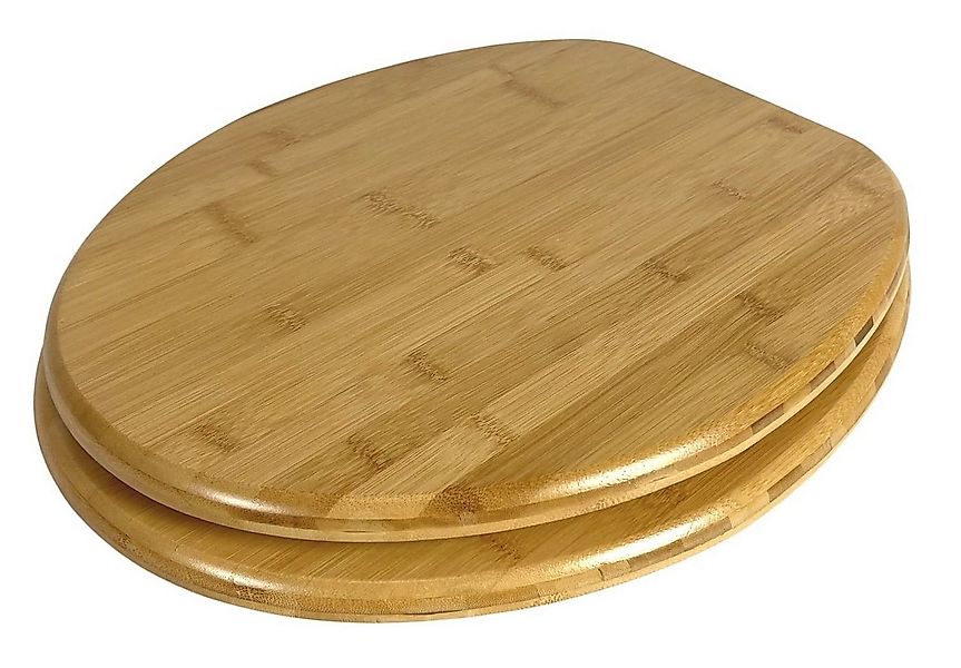 BURI WC-Sitz WC Sitz aus Bambusholz Toilettendeckel Klodeckel Toilettensitz günstig online kaufen