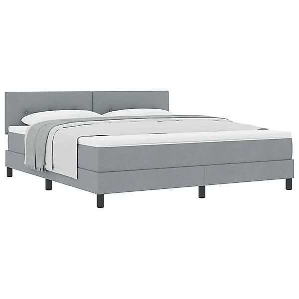vidaXL Boxspringbett mit Matratze Hellgrau 180 x 200 cm Stoff 3338706 günstig online kaufen