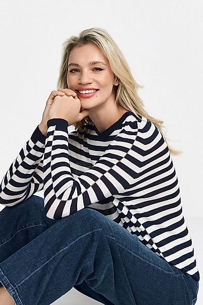 RICHROYAL Streifenpullover Mit Markenlabel am Rücken günstig online kaufen