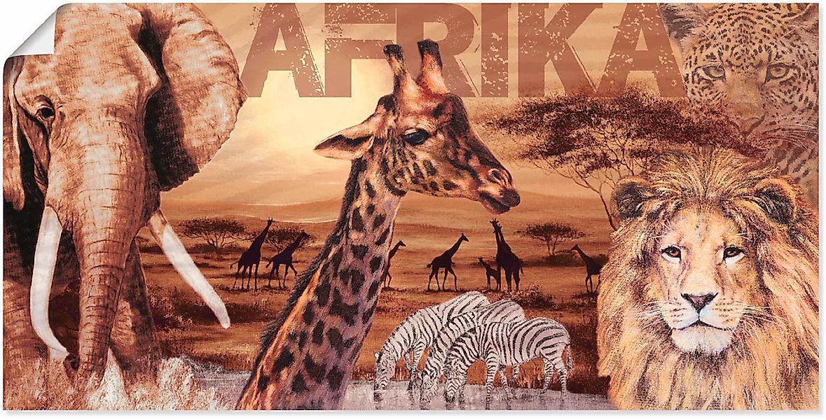 Artland Wandbild "Afrika", Wildtiere, (1 St.), als Alubild, Outdoorbild, Le günstig online kaufen