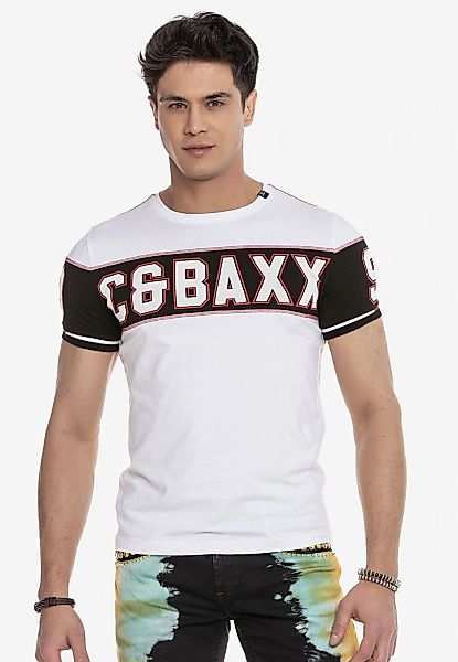 Cipo & Baxx T-Shirt "T-Shirt", modischer Markenprint als Highlight günstig online kaufen