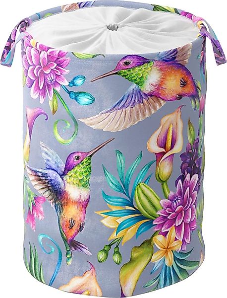 Sanilo Wäschekorb "Kolibri", kräftige Farben, samtweiche Oberfläche, mit De günstig online kaufen