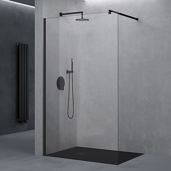 doporro Duschwand für Dusche Duschabtrennung schwarz günstig online kaufen