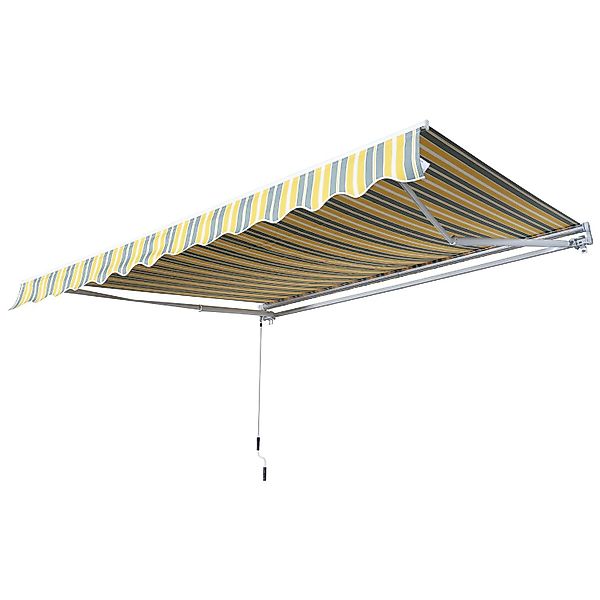 Outsunny Markise Sonnenschutz mit Handkurbel (Gelenkarmmarkise, günstig online kaufen