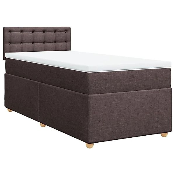 vidaXL Boxspringbett mit Matratze Dunkelbraun 80x200 cm Stoff 3286524 günstig online kaufen