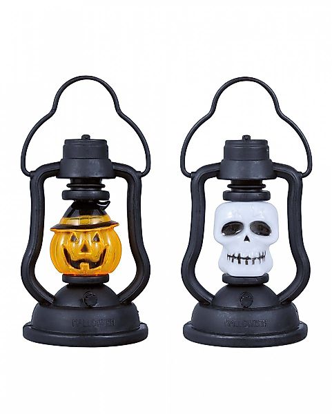 Horror-Shop Dekoobjekt Pumpkin & Totenkopf Laterne günstig online kaufen