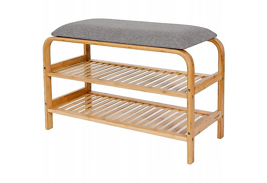 AD.CON Schuhbank Schuhregal aus Bambus mit Sitzbank Schuhbank mit Sitzkisse günstig online kaufen