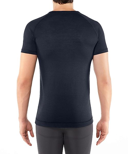 FALKE Herren Kurzarmshirt Silk-Wool, XL, Blau, Uni, Wolle, 33423-611605 günstig online kaufen