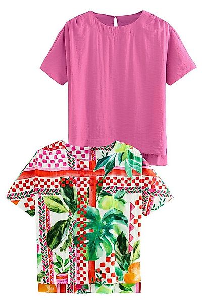 Next T-Shirt Kastige T-Shirts aus Strukturstoff, 2er-Pack (2-tlg) günstig online kaufen