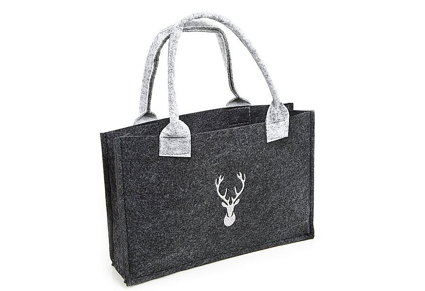 Logbuch-Verlag Dekofigur Filztasche Geschenktasche grau aus Filz 29 x 20 x günstig online kaufen