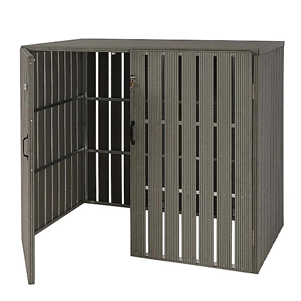 Proregal XL 2er-/4er-WPC-Mülltonnenverkleidung HxBxT 115x140x100 cm Metall günstig online kaufen