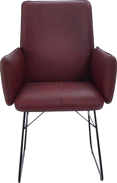 K+W Komfort & Wohnen Armlehnstuhl () 1 Stk. Leder CLOUD Drahtkufengestell i günstig online kaufen