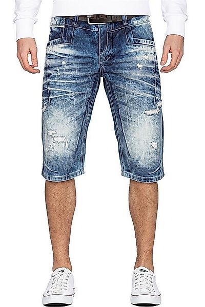 Cipo & Baxx Jeansshorts Herren Kurze Hose 20CB13-BANS mit Destroyed Effekt günstig online kaufen