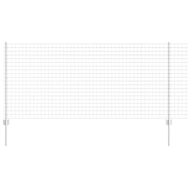 vidaXL Zaun mit Pfosten Silber 1 x 10 m Stahl 3336147 günstig online kaufen
