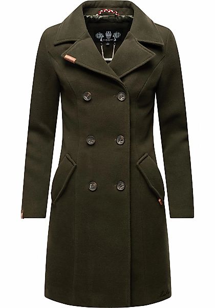 Marikoo Kurzmantel "Nanakoo" edler Damen Trenchcoat in Wollmantel-Optik günstig online kaufen