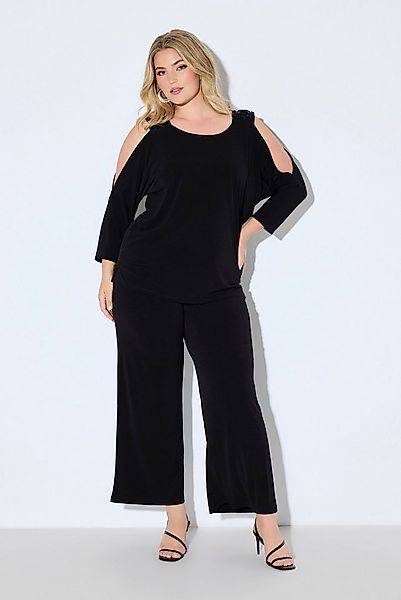 Ulla Popken T-Shirt T-Shirt bequeme Passform Schulter CutOut günstig online kaufen