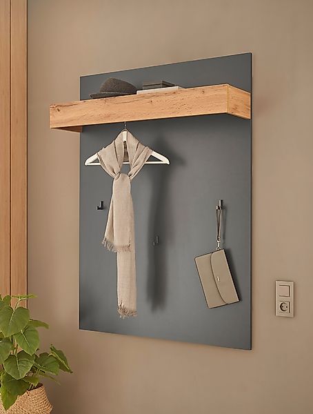 INOSIGN Garderobenpaneel »GIRON/CiTY, Wandregal in Wotan Eiche, Flurgardero günstig online kaufen