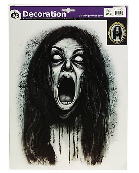 CHAKS Dekoobjekt Halloween Fensterbild 'Schreiende Geisterfrau' - 2 günstig online kaufen