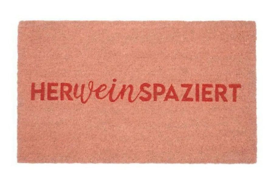 Fußmatte "Herweinspaziert" rosa günstig online kaufen