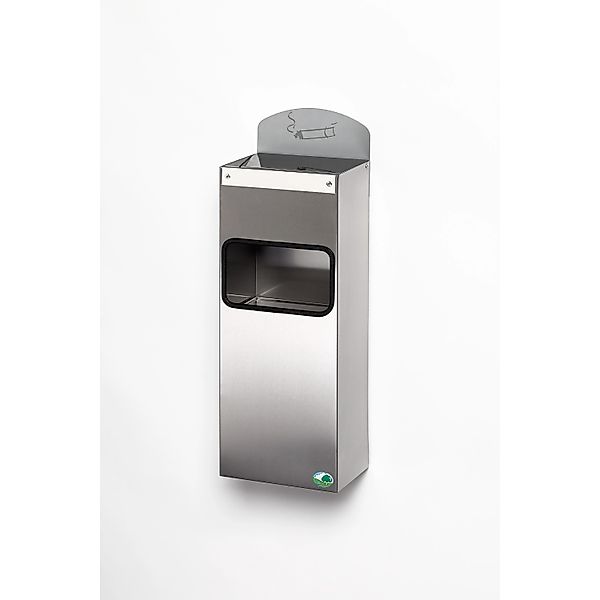 PROREGAL Robuster Wandascher Mit Abfallsammler Hinweisschild 4 Liter HxBxT günstig online kaufen