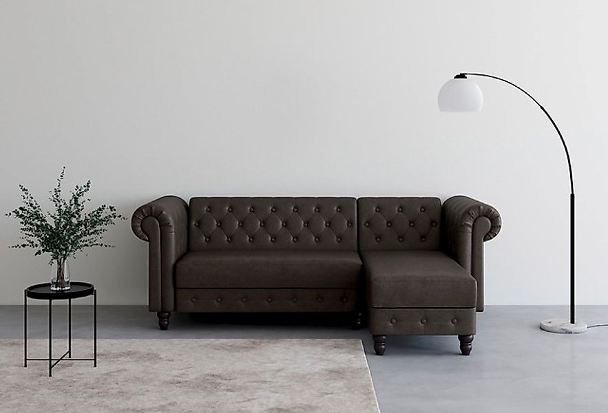 Dorel Home Ecksofa »Felix, L-Form, 241 cm (Liegefl.108x195 cm), Recamiere t günstig online kaufen