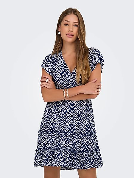ONLY Minikleid "ONLCLAUDETTE LIFE SS MINI DRESS WVN NOOS", Sommerkleid günstig online kaufen
