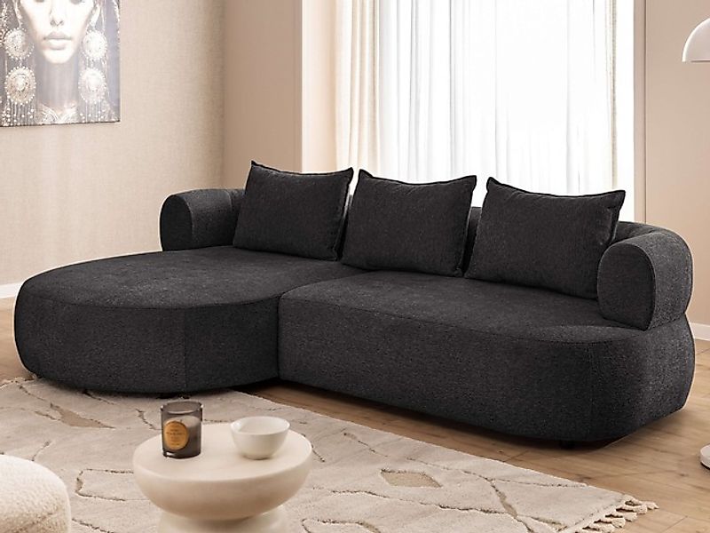 Home affaire Ecksofa »LUSSAC L-Form Design-Sofa mit Zierkissen, Maße B/T/H: günstig online kaufen
