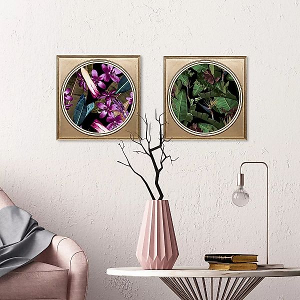 queence Acrylglasbild "Tropische Blüten" günstig online kaufen