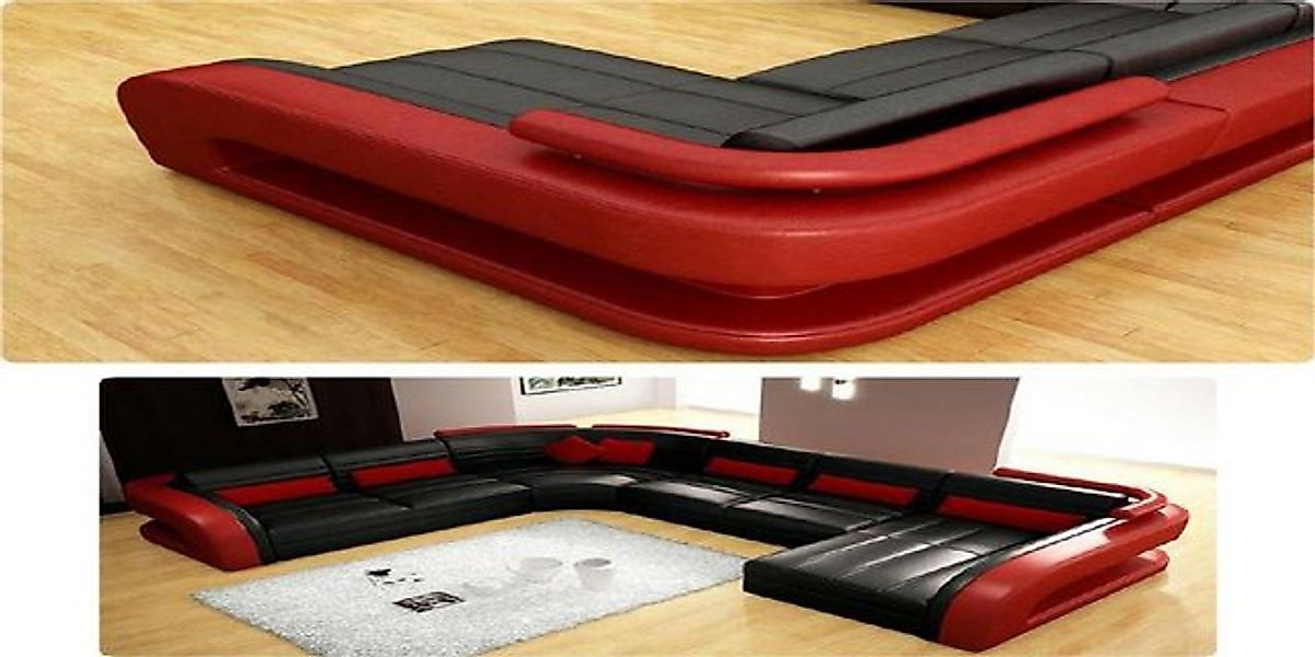 JVmoebel Ecksofa Ledersofa USB Wohnlandschaft Garnitue Polsterecke Eckcouch günstig online kaufen
