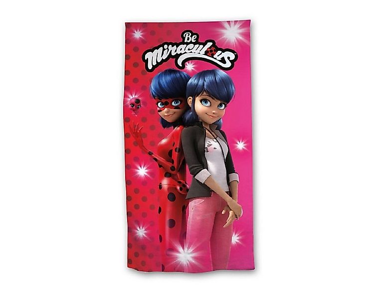 Miraculous - Ladybug Strandtuch Badehandtuch – 70x140 cm aus weichem Polyes günstig online kaufen