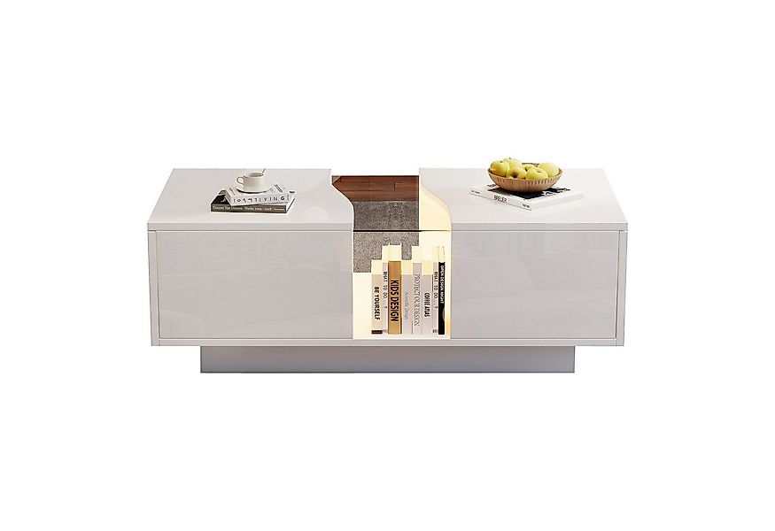 MODFU Couchtisch mit Acrylplatte, Hohlstrukturdesign (Satztisch, Wohnzimmer günstig online kaufen