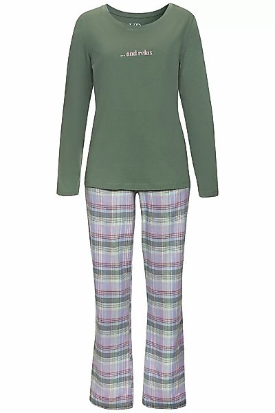 Vivance Dreams Pyjama, (2 tlg.), aus kuschelig weichem Flanell günstig online kaufen