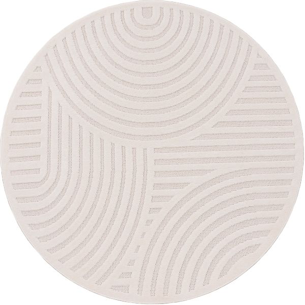 Paco Home Teppich »Livorno 674«, rund, 14 mm Höhe, Uni-Farben, Scandi, Rege günstig online kaufen