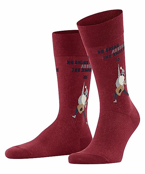 Burlington Rocking X-Mas Herren Socken, 40-46, Rot, AnderesMuster, Baumwoll günstig online kaufen