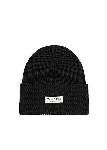 Marc O'Polo Beanie breiter Umschlag, Markenlabel, Rippstrick günstig online kaufen