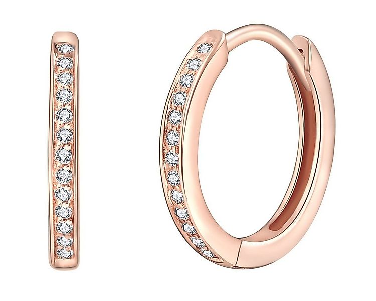 Rafaela Donata Paar Creolen Ohrschmuck aus Sterling Silber, in rosévergolde günstig online kaufen