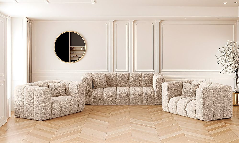 Kaiser Möbel Loungeset Sofagarnitur 2+1+1 Couchgarnitur günstig online kaufen