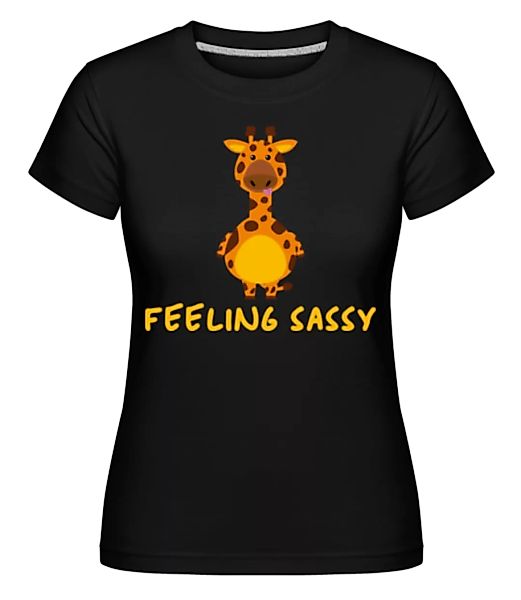 Giraffe Feeling Sassy · Shirtinator Frauen T-Shirt günstig online kaufen